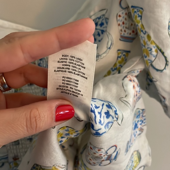 Aritzia Fatale Blouse Sand/Cobalt - Picture 13 of 14